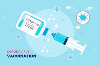 Free Vector | Cartoon coronavirus vaccine background
