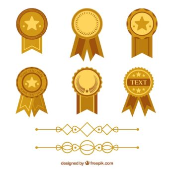 Free Vector | Certificate elements collection in flat style