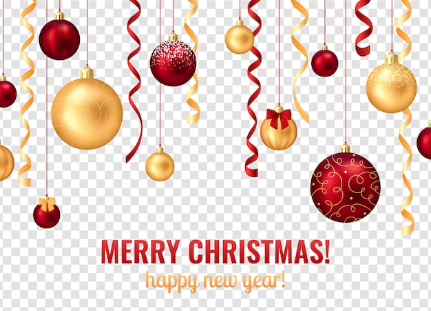 Free Vector | Christmas balls transparent background