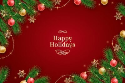 Free Vector | Christmas happy holiday background