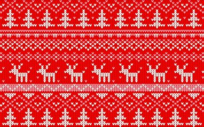 Free Vector | Christmas jaquard pattern red and white