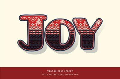 Free Vector | Christmas jumper text effect