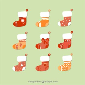 Free Vector | Christmas socks pack