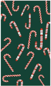 Free Vector | Christmas themed pattern of candy various candy canes.