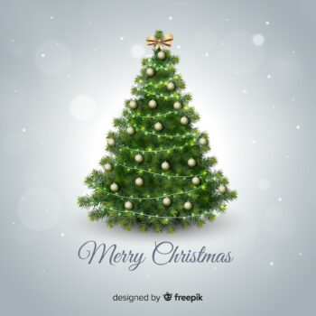 Free Vector | Christmas tree background