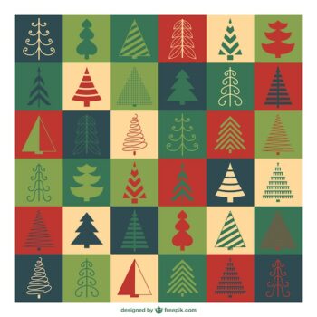Free Vector | Christmas trees pattern