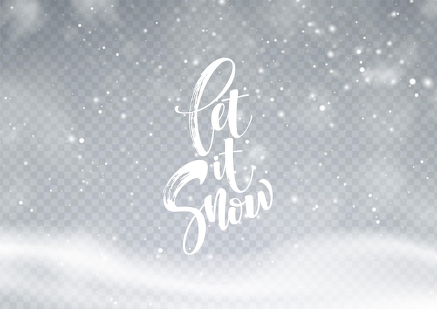 Free Vector | Christmas winter snowy landscape background. winter snow dust background. vector illustration eps10