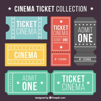 Free Vector | Cinema tickets set
