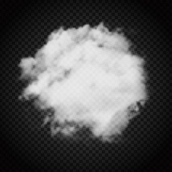 Free Vector | Cloud or smoke on a dark transparent background