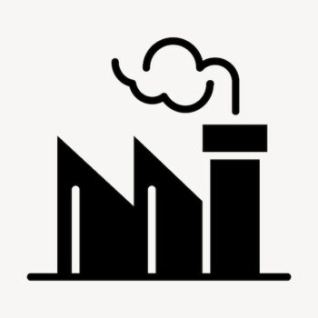 Free Vector | Coal plant emission icon  air pollution campaign in flat graphic