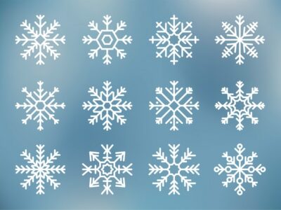 Free Vector | Collection of cute snowflake icons