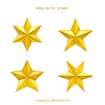 Free Vector | Collection of realistic stars