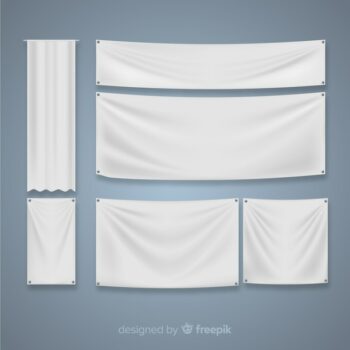 Free Vector | Collection of textile banners