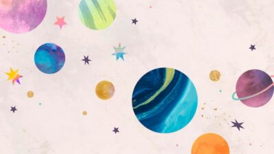 Free Vector | Colorful galaxy watercolor doodle on pastel background