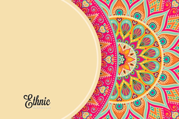 Free Vector | Colorful mandala background template