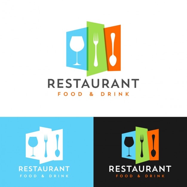 Free Vector | Colorful restaurant logo design