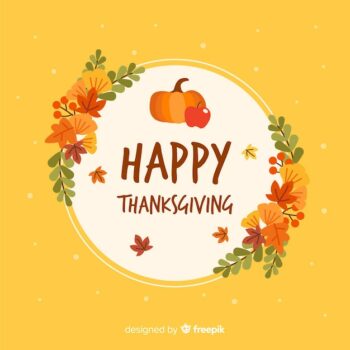 Free Vector | Colorful thanksgiving background in flat design