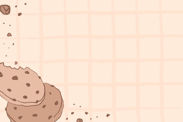 Free Vector | Cookie background, cafe wallpaper vector