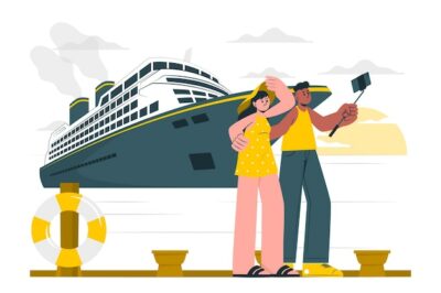 Free Vector | Cruise concept illustration