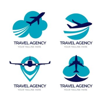 Free Vector | Different travel company logos collection