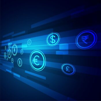 Free Vector | Digital money transfer technology background