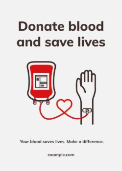 Free Vector | Donation save lives template vector health charity ad poster