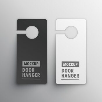 Free Vector | Door hanger mockup