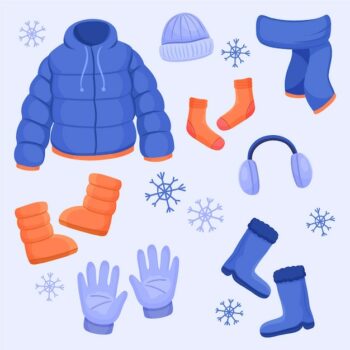 Free Vector | Drawn winter clothes pack