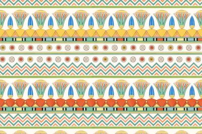 Free Vector | Egyptian ornamental seamless vector pattern background