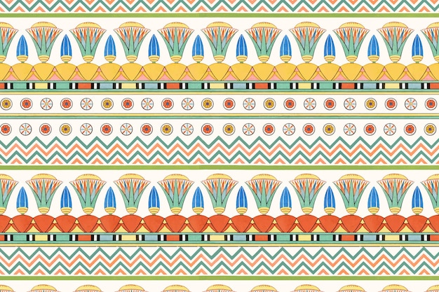 Free Vector | Egyptian ornamental seamless vector pattern background