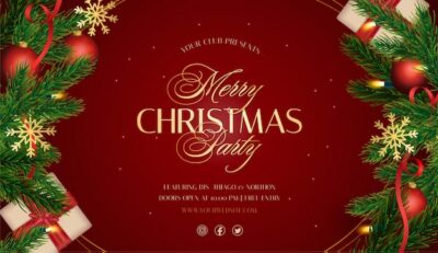 Free Vector | Elegant christmas background with realistic decoration