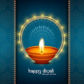Free Vector | Elegant greeting card of diwali festival background