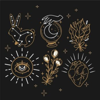Free Vector | Esoteric elements collection