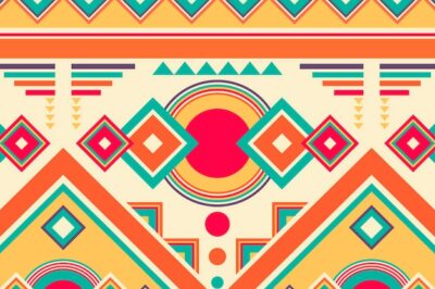 Free Vector | Ethnic pattern, tribal background vector, colorful design
