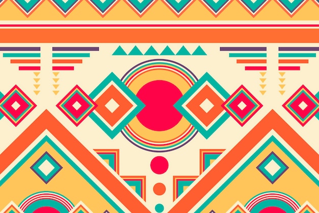 Free Vector | Ethnic pattern, tribal background vector, colorful design