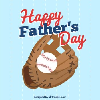Free Vector | Father's day background with baseball glove