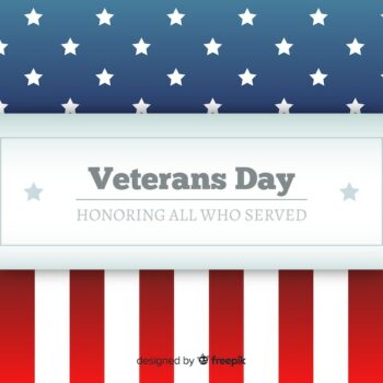 Free Vector | Flag print veteran's day background