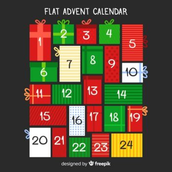 Free Vector | Flat advent calendar