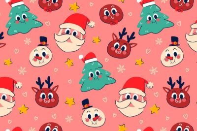 Free Vector | Flat christmas pattern design