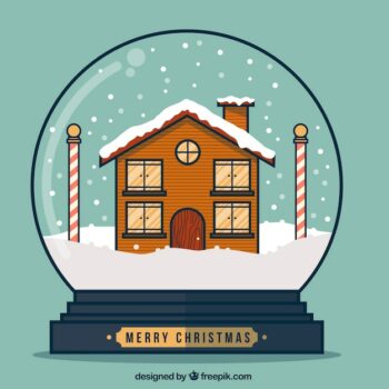 Free Vector | Flat christmas snow globe