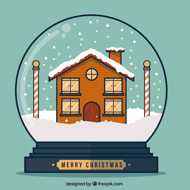 Free Vector | Flat christmas snow globe