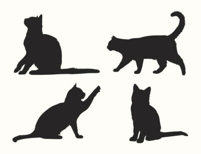 Free Vector | Flat design animal silhouette set