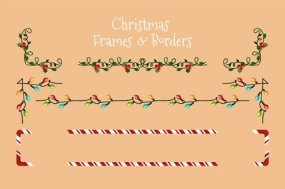 Free Vector | Flat design christmas frames and borders