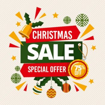 Free Vector | Flat design christmas sale