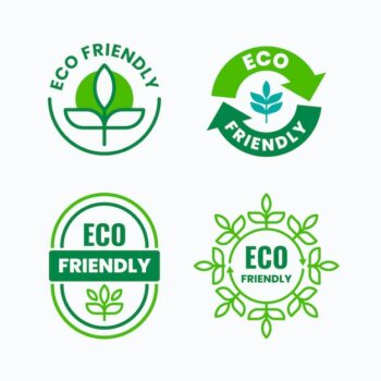 Free Vector | Flat design eco friendly labels