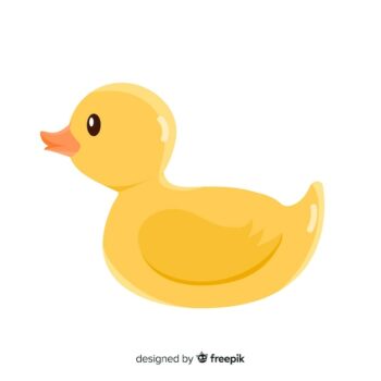 Free Vector | Flat design floating yellow rubber duck