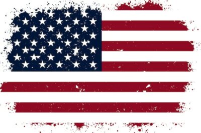 Free Vector | Flat design grunge american flag background