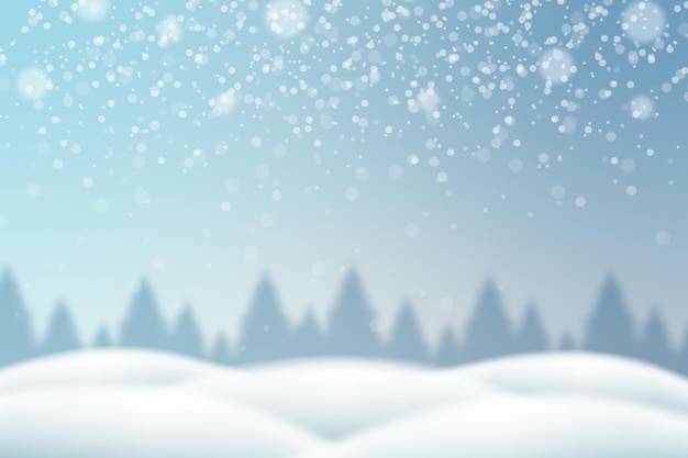 Free Vector | Flat design illustration of winter landscape