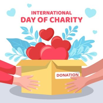 Free Vector | Flat design international day of charity concept