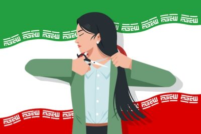 Free Vector | Flat design iranian woman background